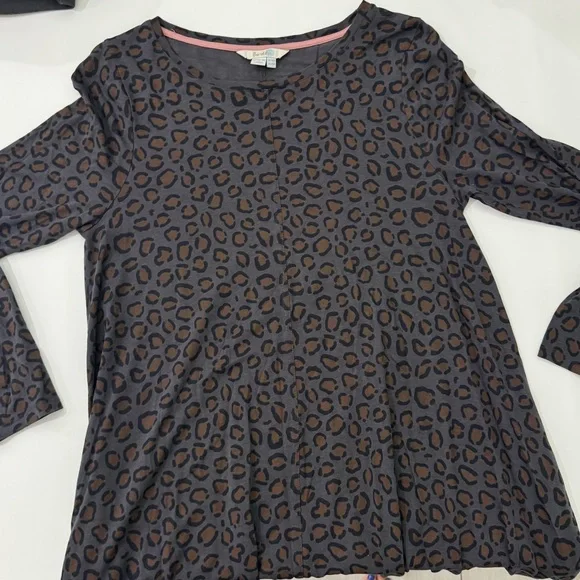Boden gray leopard print tunic swing dress Size 10R - Picture 5 of 12